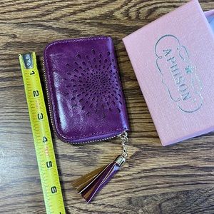 Aphison RFID Credit card holder zipper wallet
